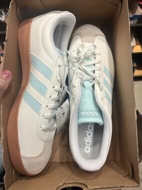 Women’s Adidas Cream/Mint VL Court Base Sneakers Women’s Shoes JI1767 - Sz 11